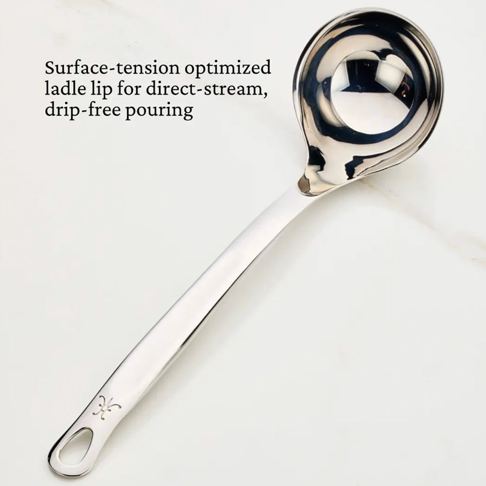 Hestan Provisions Stainless Steel Ladle, 13 Inch - Designed for a Cleaner Pour