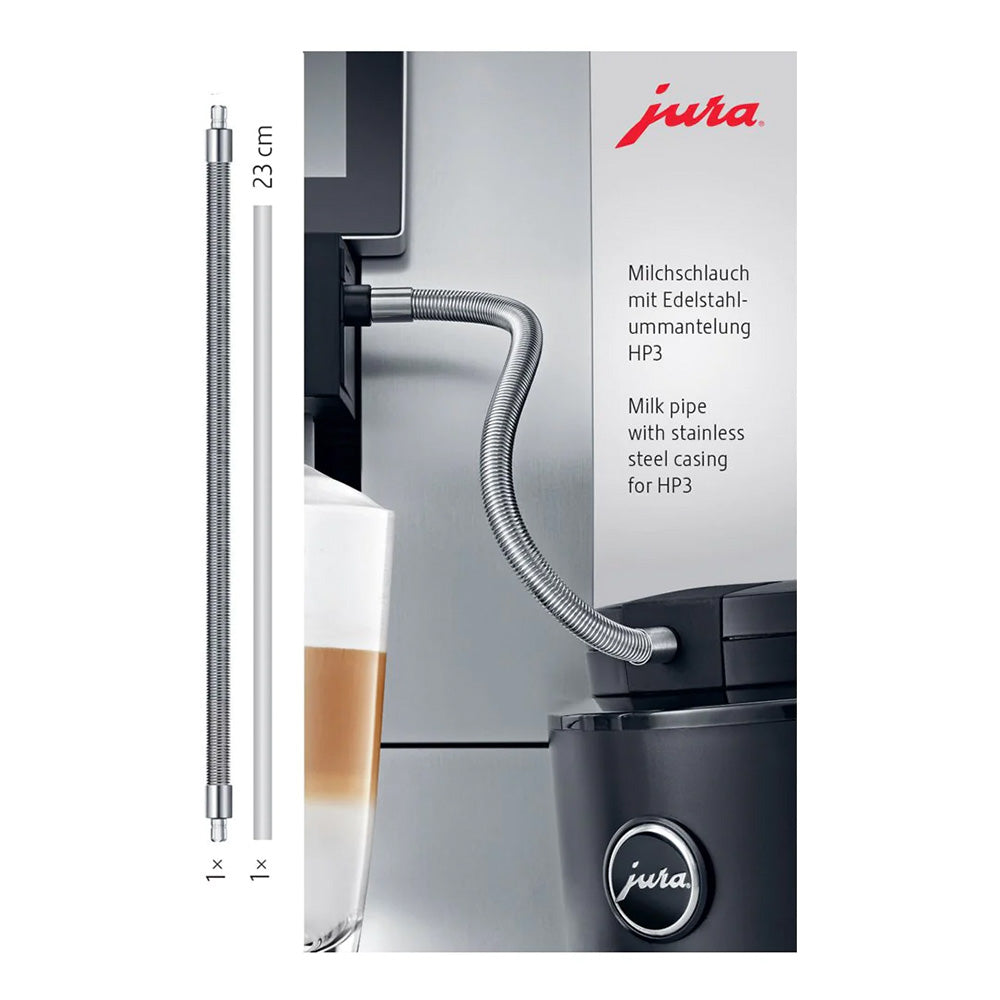Jura Milk Pipe with Stainless Steel Casing - HP3 for GIGA X8, GIGA 10, X8, Z10, Z8, Z6, S8, J-Line, E8