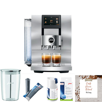 Jura Z10 Aluminum White Coffee Machine Bundle with Coffee Beans and Accessories - Design and Grace