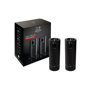 Peugeot Line Electric 6-Inch Pepper & Zirlion Salt Mill Set - Black