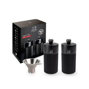 Peugeot Line Night Chic Manual Pepper & Salt Mill Set - Black - Design and Grace