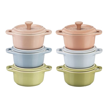 STAUB 6 Piece Mini Round Dutch Oven Set Macaron - Design and Grace