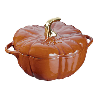 STAUB La Cocotte Pumpkin Dutch Oven with Gold Stem 3.5 Qt. - Design and Grace