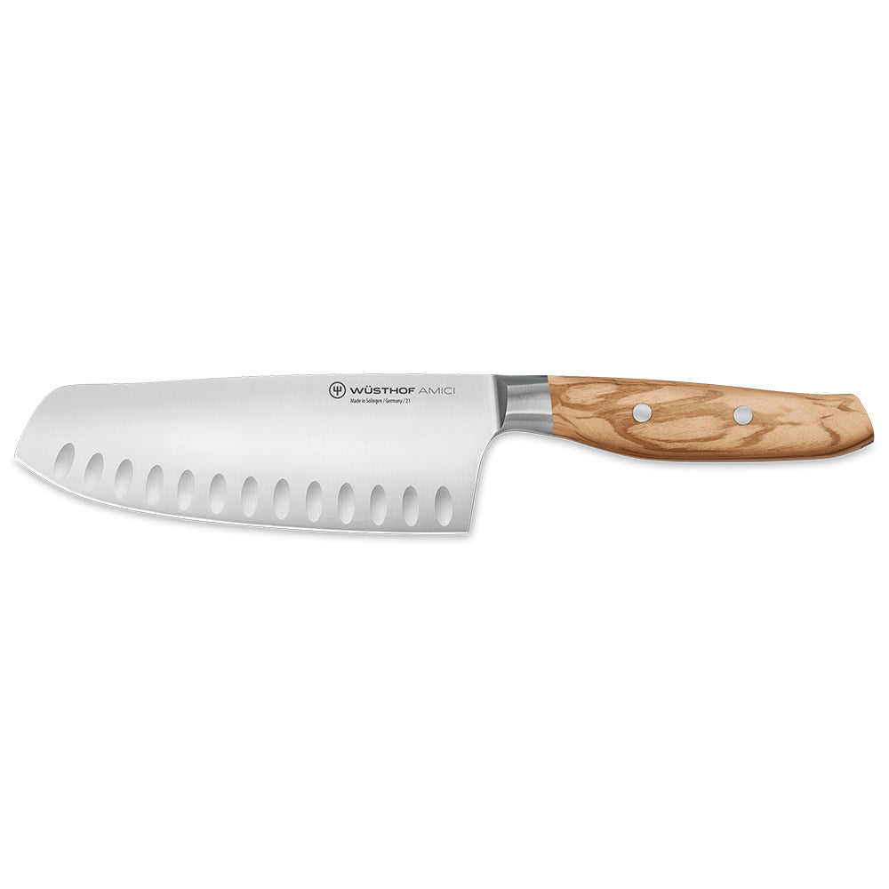 Wüsthof AMICI 7" Santoku, Hollow Edge