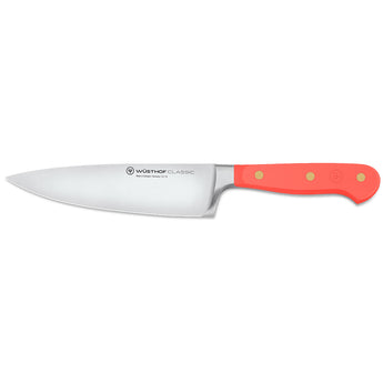 WÜSTHOF CLASSIC 6" Chef's Knife, Coral Peach, on a white background