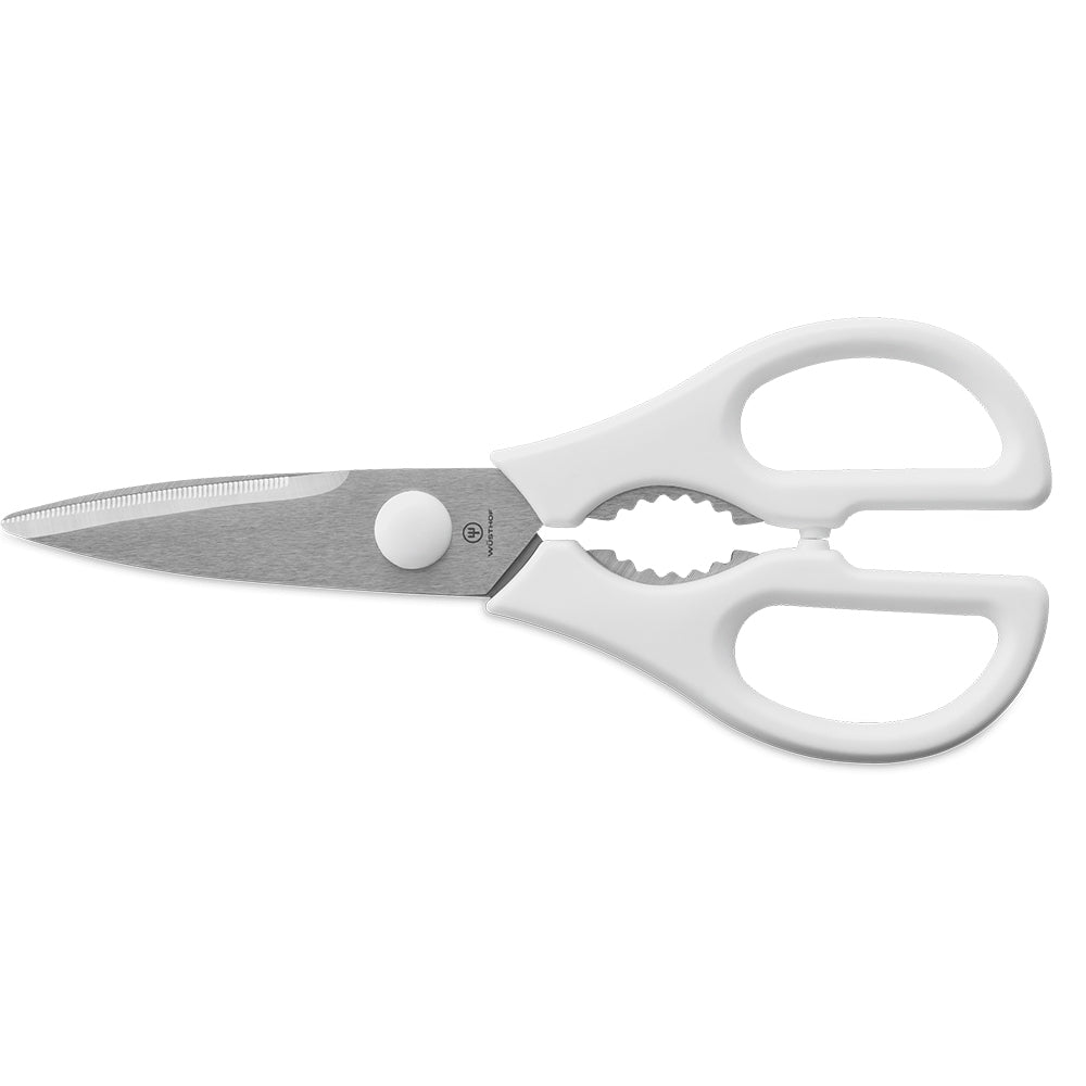 WÜSTHOF Come-Apart Kitchen Shears, White, on a white background