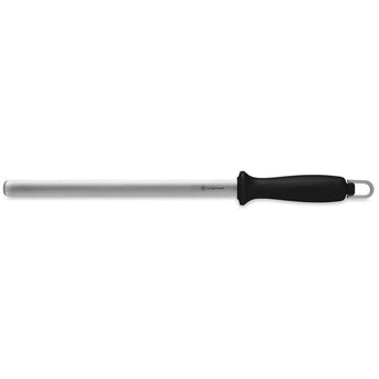 WÜSTHOF 10" Wide Diamond Sharpening Steel, Fine, on a white background