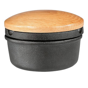 Zassenhaus Cast Iron Spice Grinder with Beech Wood Lid, Black, XL - Design and Grace