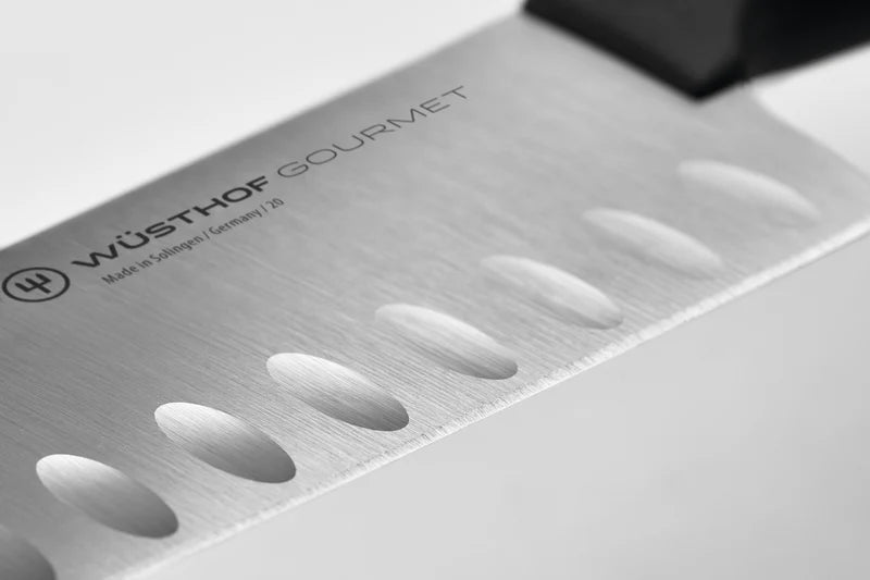 Wüsthof GOURMET 7" Hollow Edge Santoku - Lightweight Control for Precise Cutting