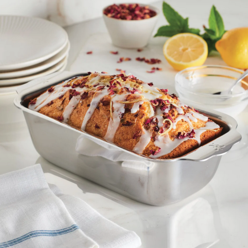Hestan Provisions Stainless Steel OvenBond Tri-ply 1-Pound Loaf Pan - Built for Clean, Even Loaf Baking