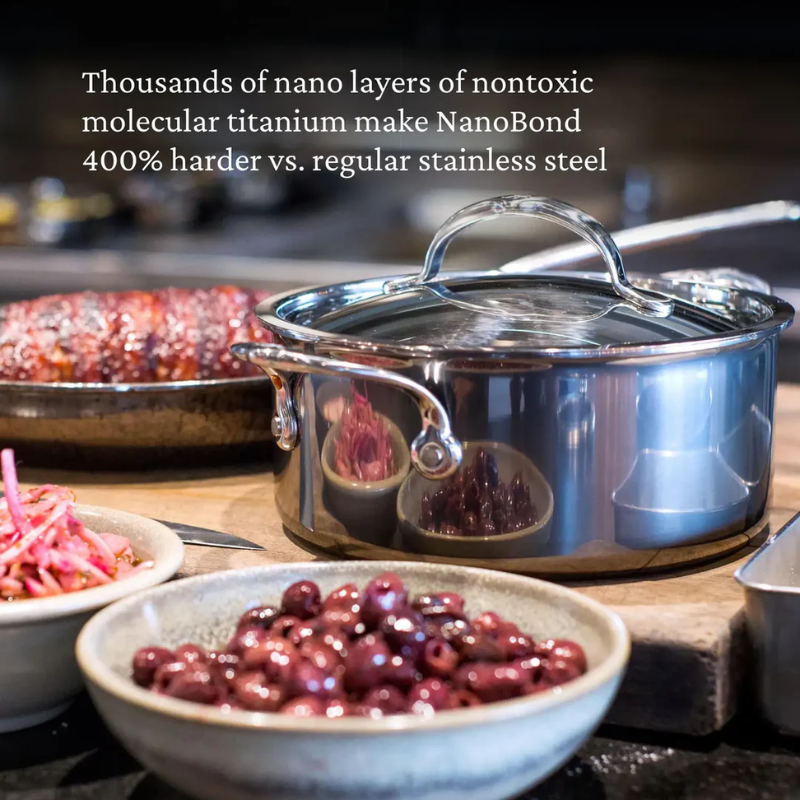 Hestan NanoBond Molecular Titanium 3 Qt Covered Saucepan - A Surface Made for Daily Use