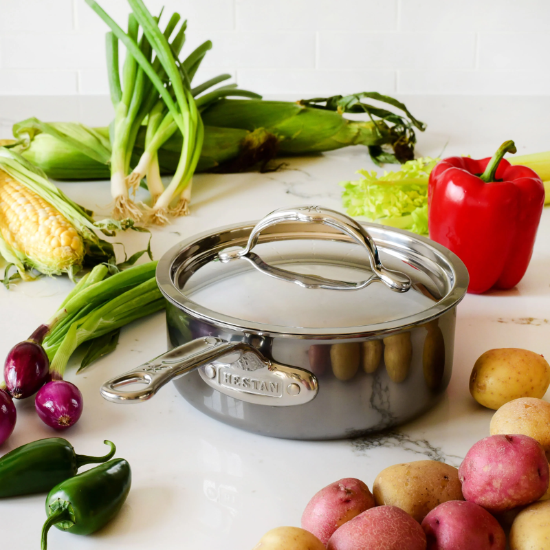 Hestan NanoBond Molecular Titanium 3 Qt Covered Saucepan - Useful Capacity Without Bulk