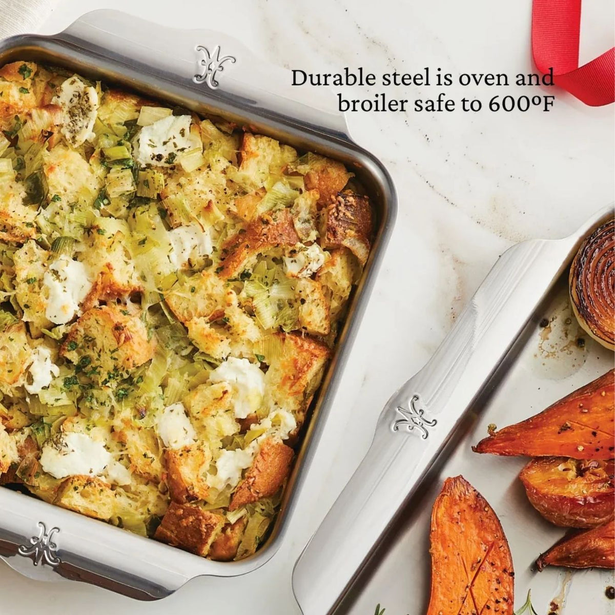 Hestan Provisions Stainless Steel OvenBond Tri-ply Square Baker - Clad Stainless Steel for Repeat Use