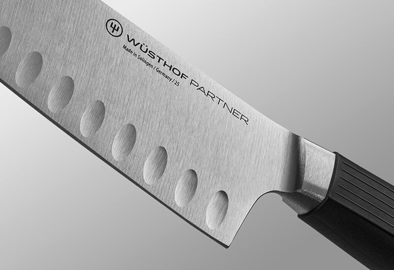 Wüsthof PARTNER 7" Hollow Edge Santoku - Thin Cuts with Less Sticking
