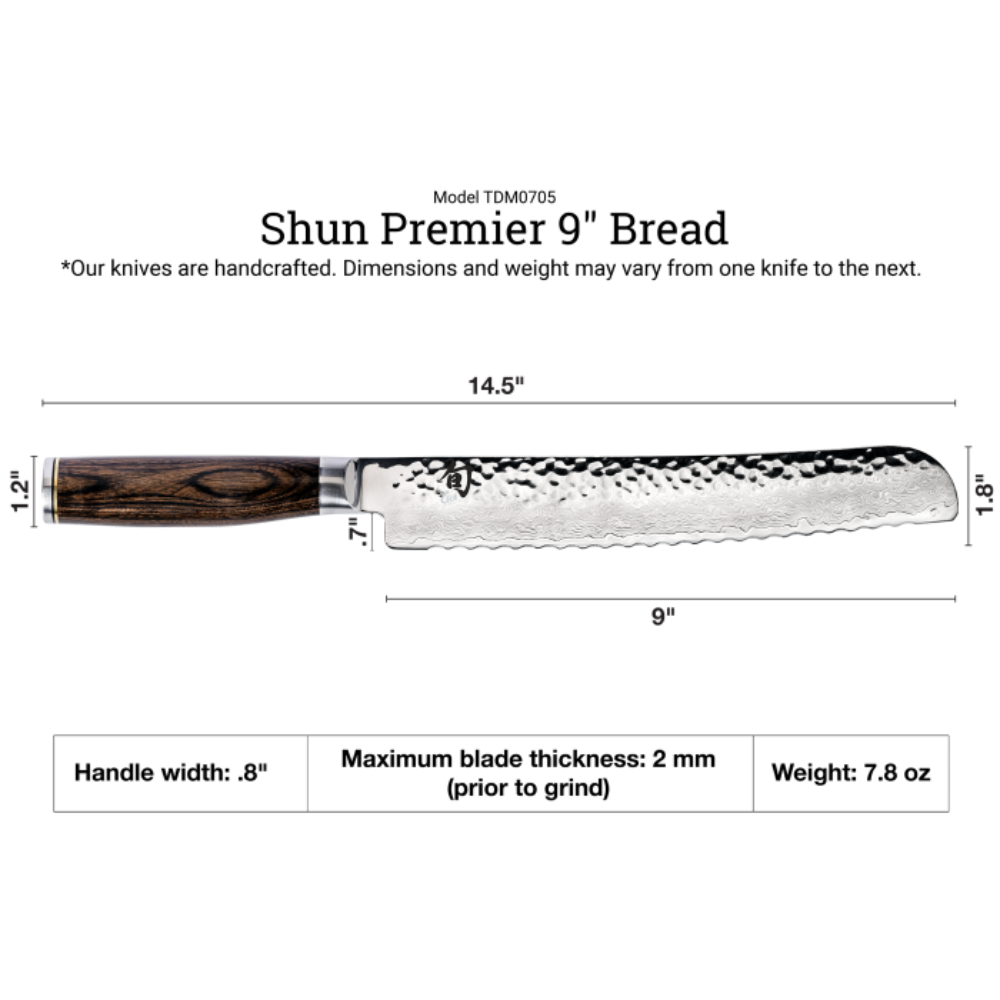 Shun Premier Bread 9" - Design and Grace