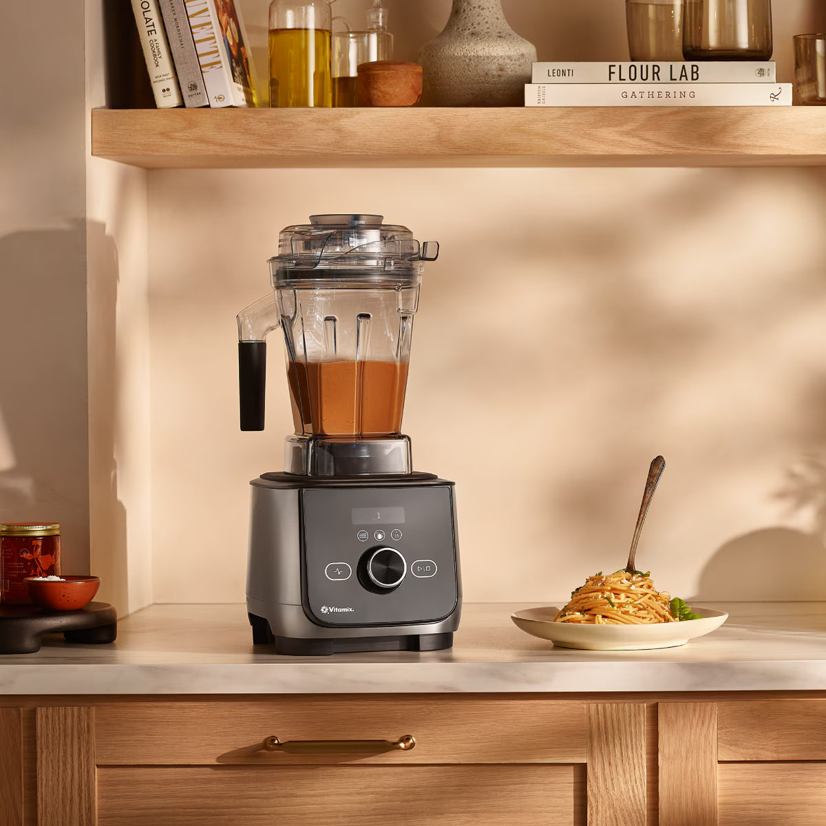 Vitamix Ascent X4 Blender in Brushed Stainless on a kitchen counter