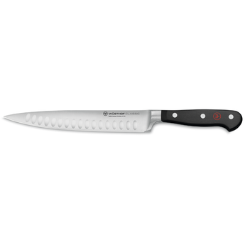WÜSTHOF CLASSIC 8" Hollow Edge Carving Knife on a white background