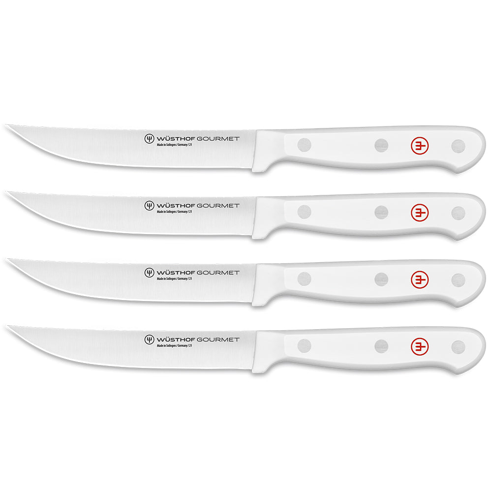 Wüsthof GOURMET 4pc Steak Knife Set White - Design and Grace