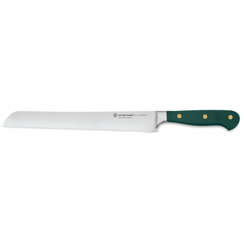 WÜSTHOF CLASSIC 9" Double-Serrated Bread Knife, Fresh Rosemary, on a white background