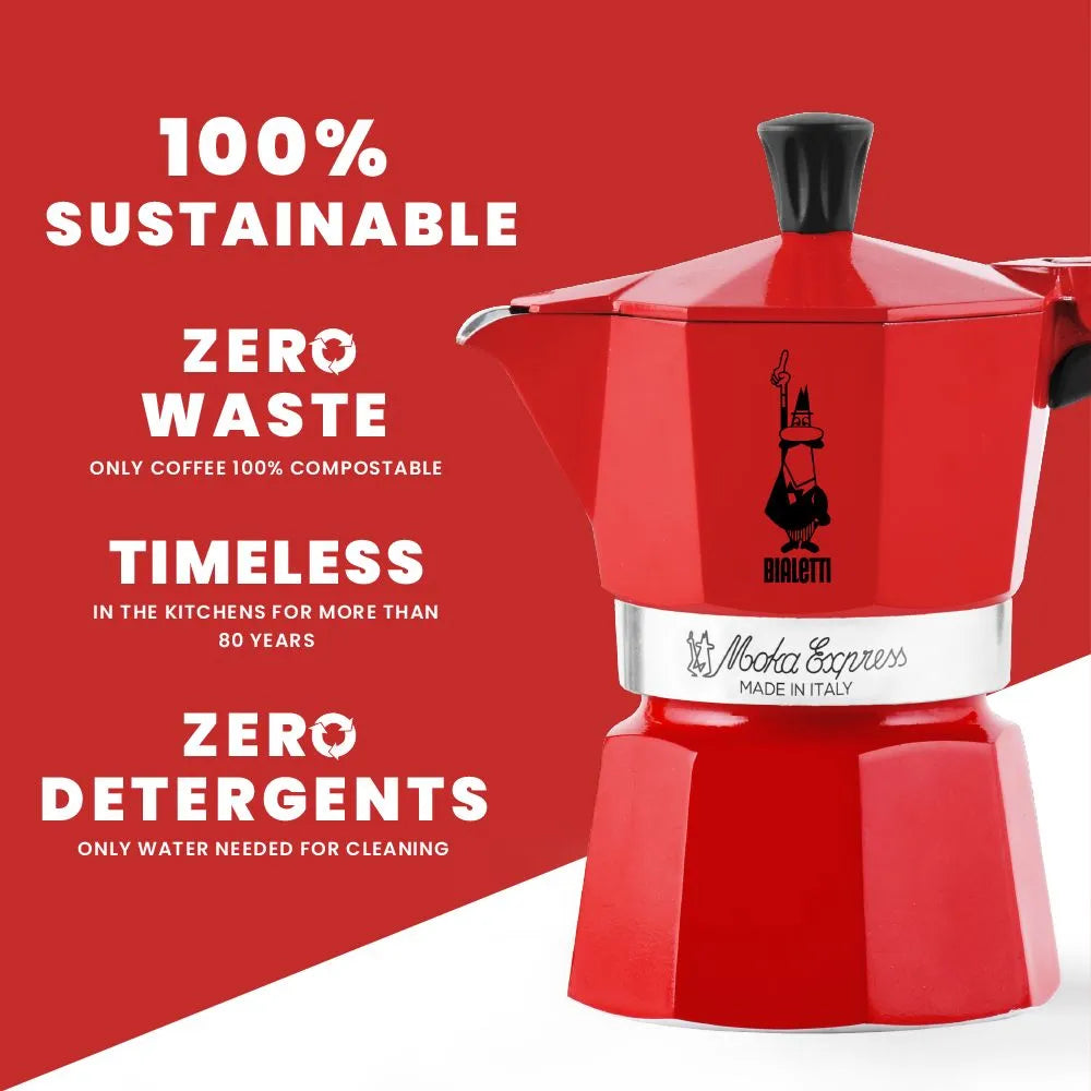 Bialetti - Moka Express - Red - Espresso Maker