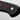 Close-up of the end of the black handle of a WÜSTHOF GOURMET knife, with its rivets and red trident logo