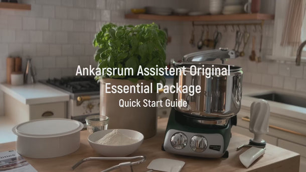 Setting up the Ankarsrum Assistent Original: fitting the dough roller and dough hook, proofing dough and whipping cream