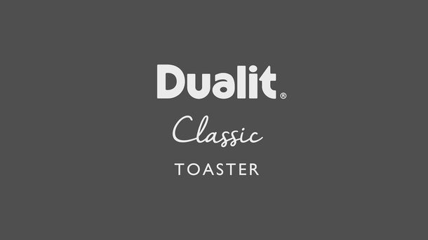 Video of the Dualit Classic toaster in use: energy saving slot selector, mechanical timer, manual ejector lever and fully repairable parts