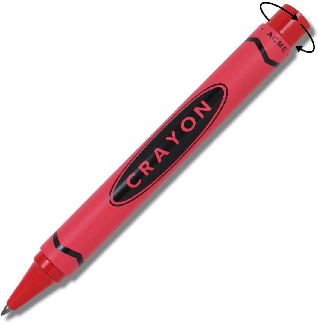 ACME Studio Crayon - Retractable Roller Ball Pen by Adrian Olabuenaga. Blue/Pink/Red/Purple/Teal/Yellow