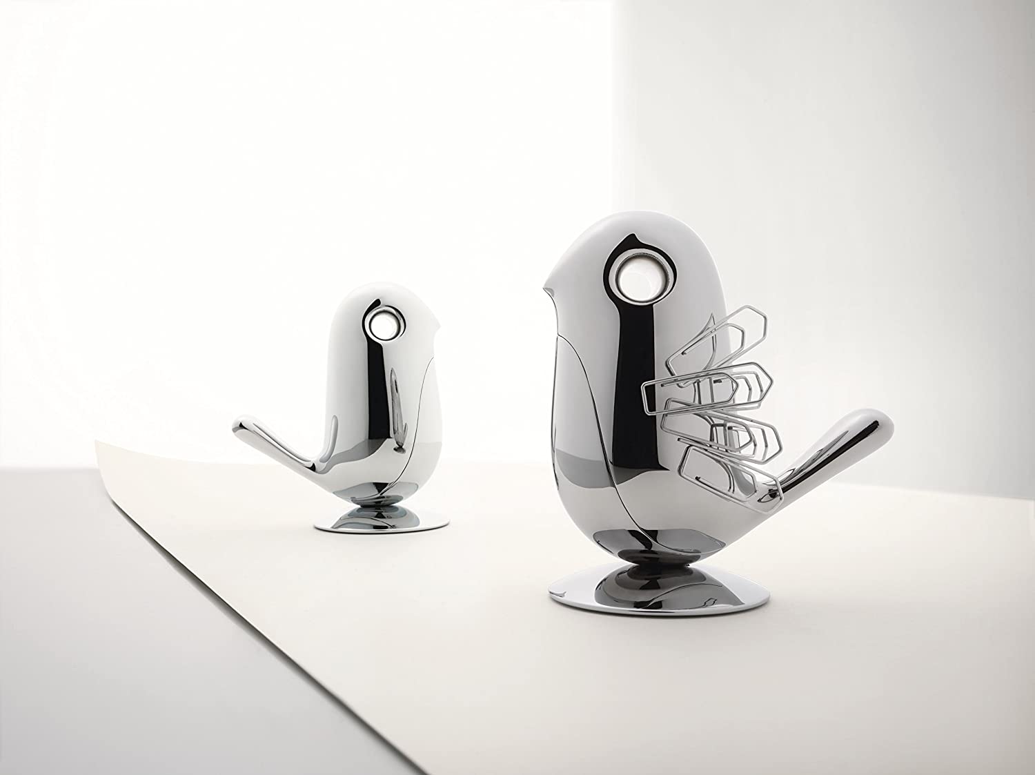 Alessi "Chip Magnetic Paper Clip Holder in Chrome Plated Zamak