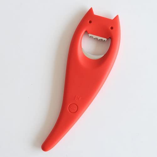 Alessi | Diabolix - Design Bottle Opener in Thermoplastic Resin - Red/Black