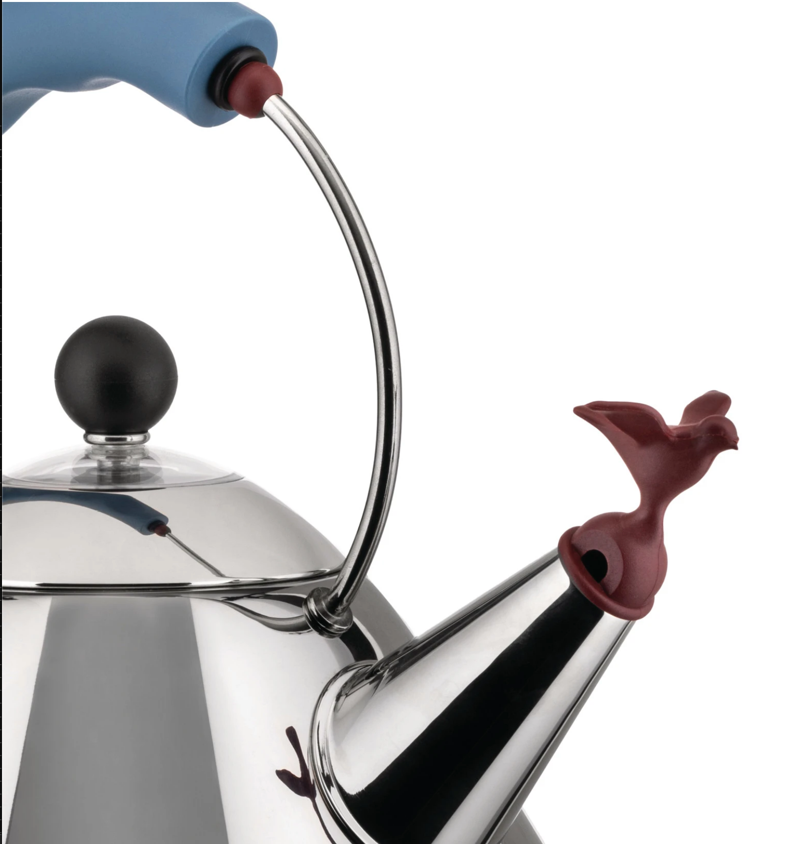 Alessi Michael Graves Whistling Bird Kettle - Black/Light Blue/Bright White