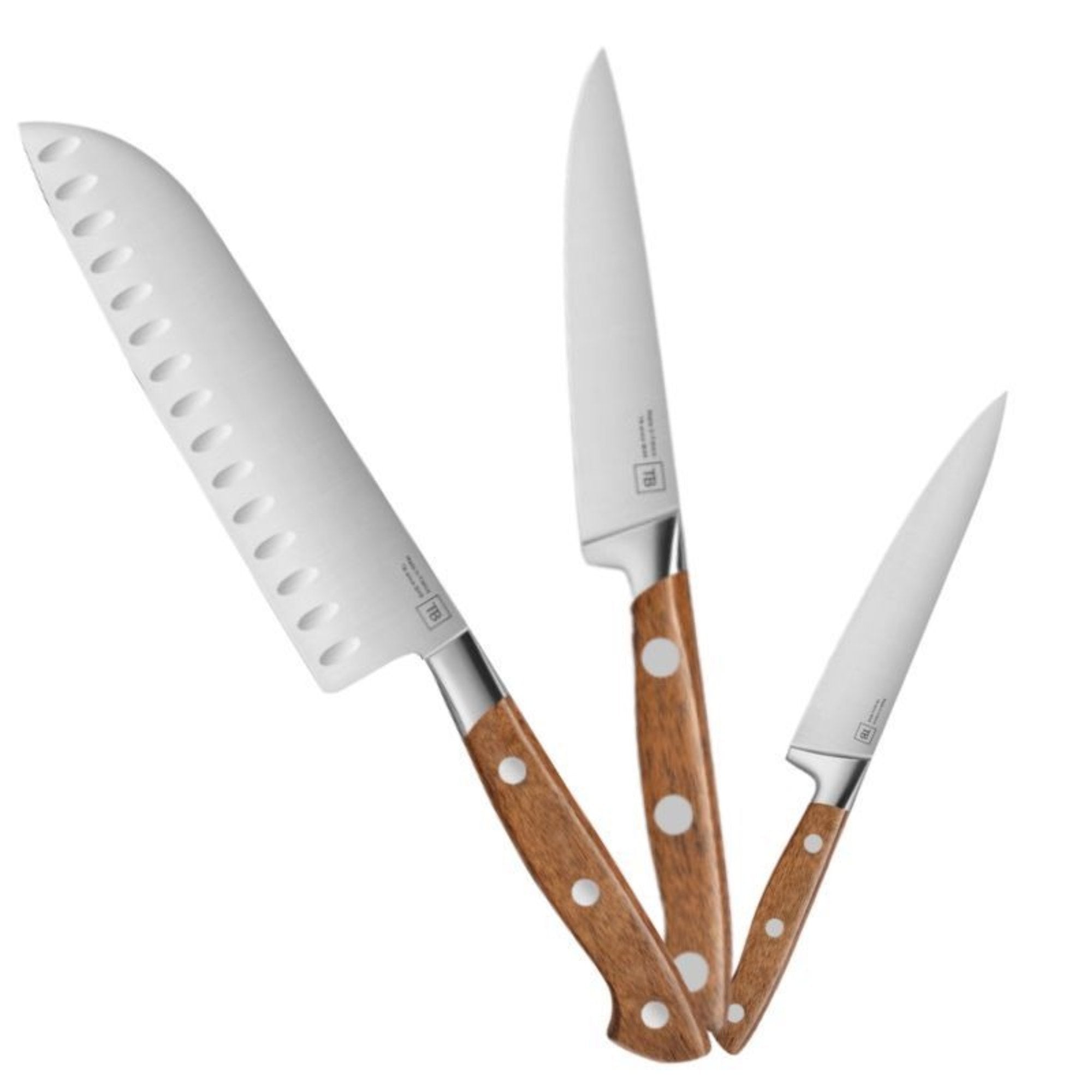 TB Tarrerias Bonjean - Georges - 3 Piece Kitchen Knife Set With Walnut Handles