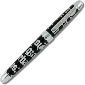 ACME Studios Gothic Script Silver Roller Ball Pen by Rod Dyer (PRD36R) - Design and Grace
